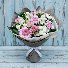 Букет цветов из:  Герберы, Альстромерии и Хризантемы в Металлплощадке