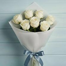 Букет 7 Белых роз Эдлесс Лав в Металлплощадке
