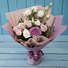 Букет цветов из:  Розы и Лизиантусы в Металлплощадке