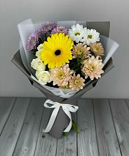 Букет цветов из:  Розы, Герберы и Хризантемы в Металлплощадке