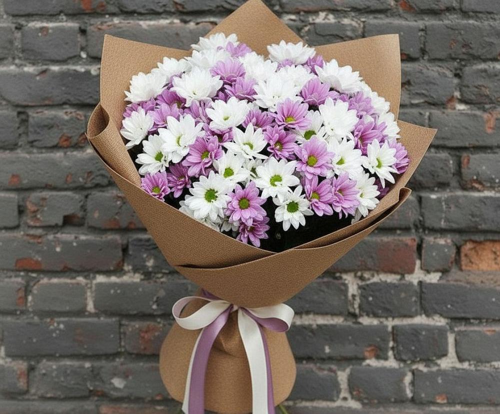 Букет цветов из: Хризантемы в Металлплощадке