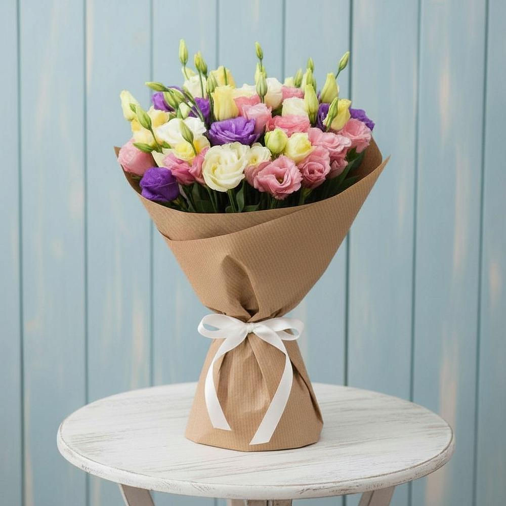 Букет цветов из: Лизиантусы в Металлплощадке