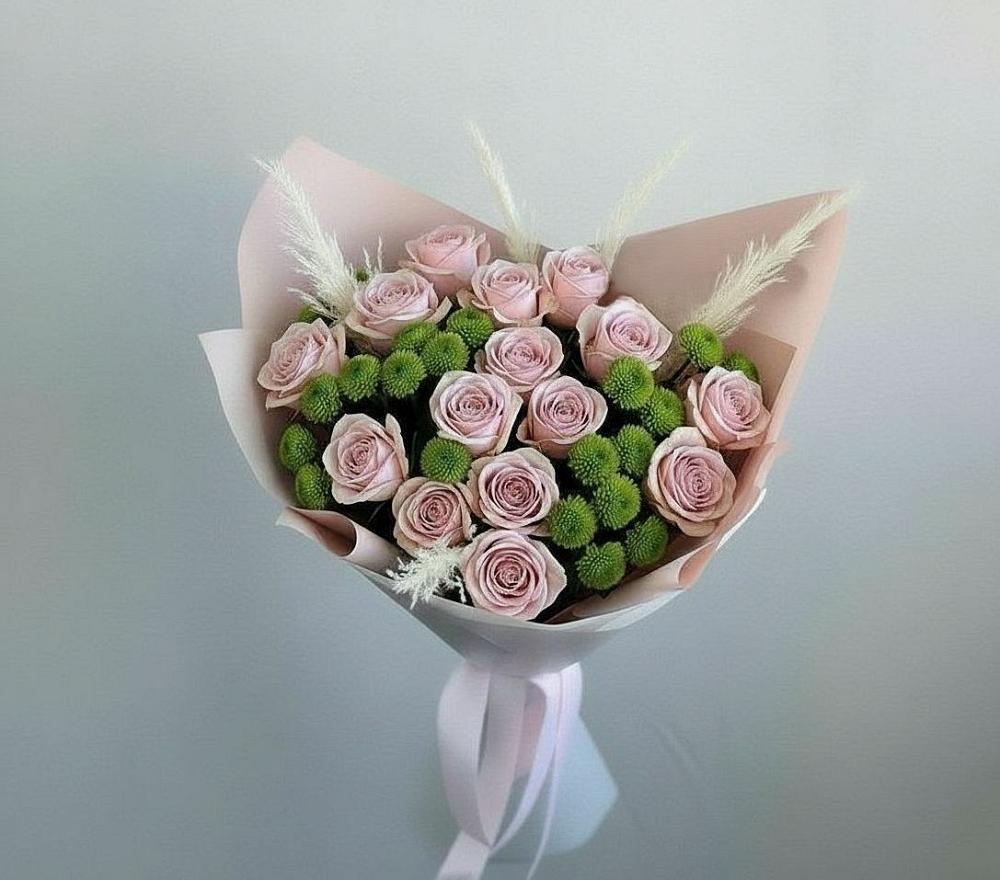 Букет цветов из: Розы и Хризантемы в Металлплощадке