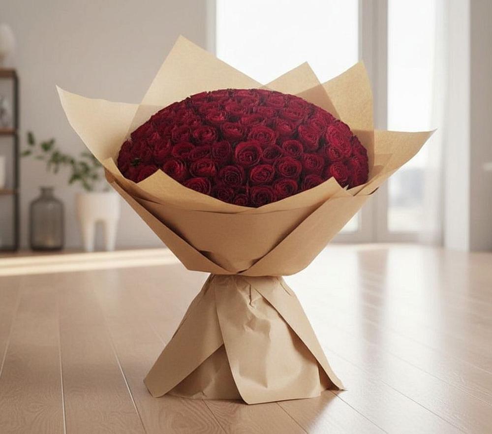 Букет 101 Красная роза в Металлплощадке