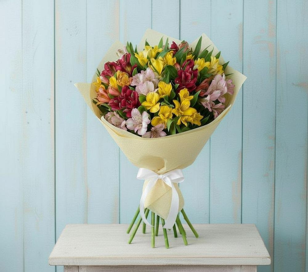 Букет цветов из: Альстромерии в Металлплощадке