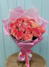Букет 15 Розовых роз Равель в Металлплощадке
