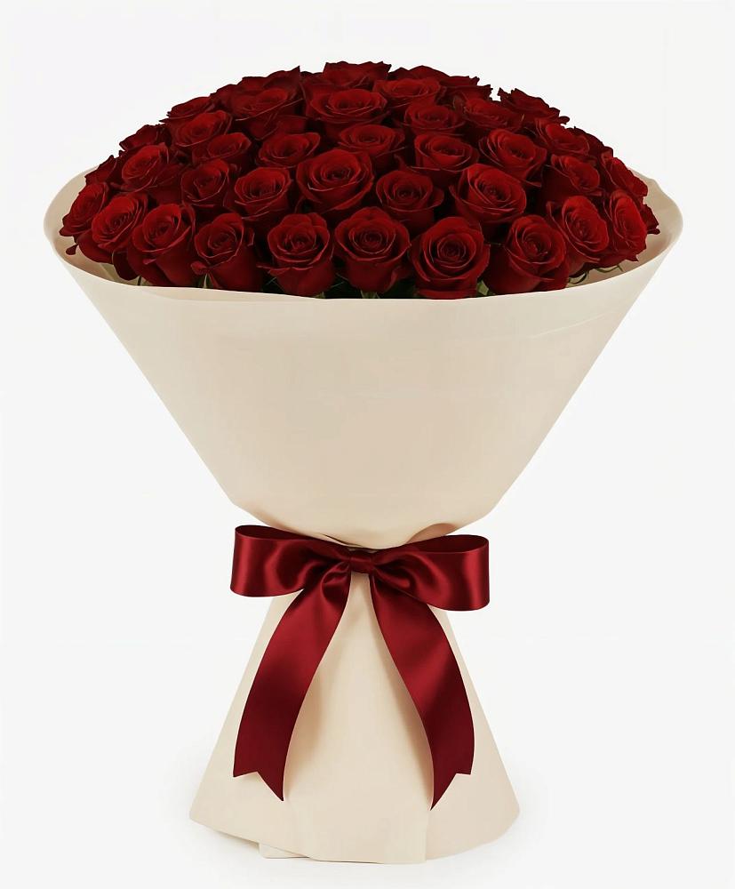 Букет 101 Бордовая роза Блэк Бакарра в Металлплощадке