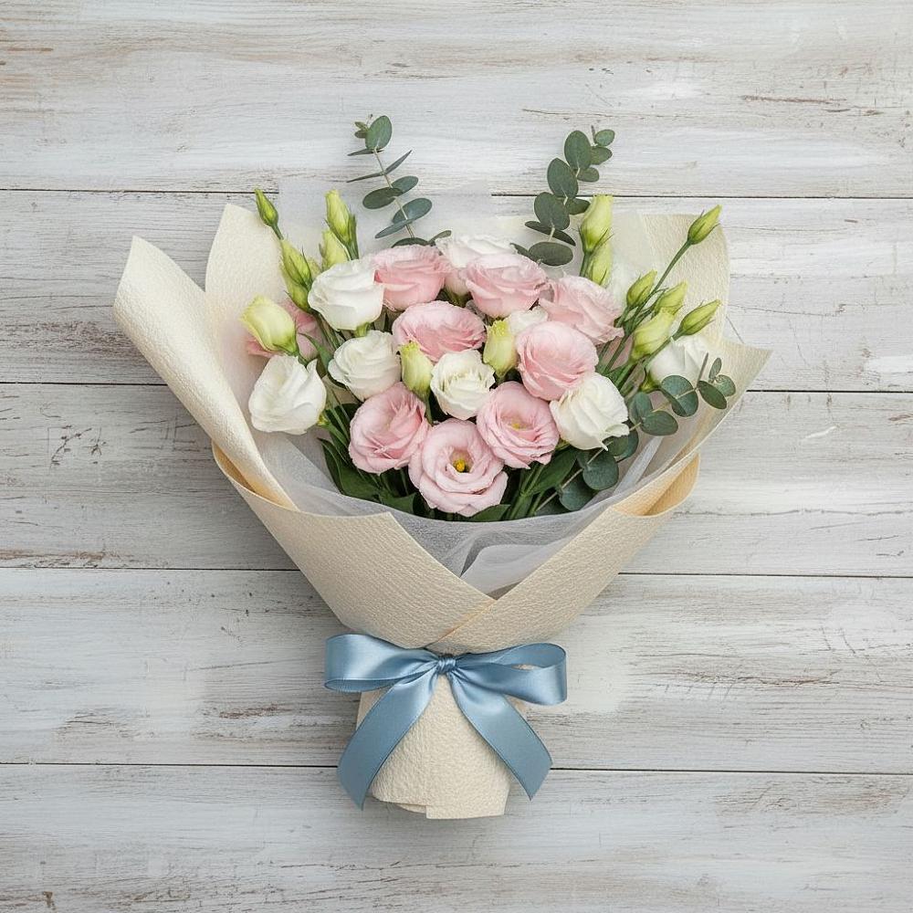 Букет цветов из: Лизиантусы в Металлплощадке